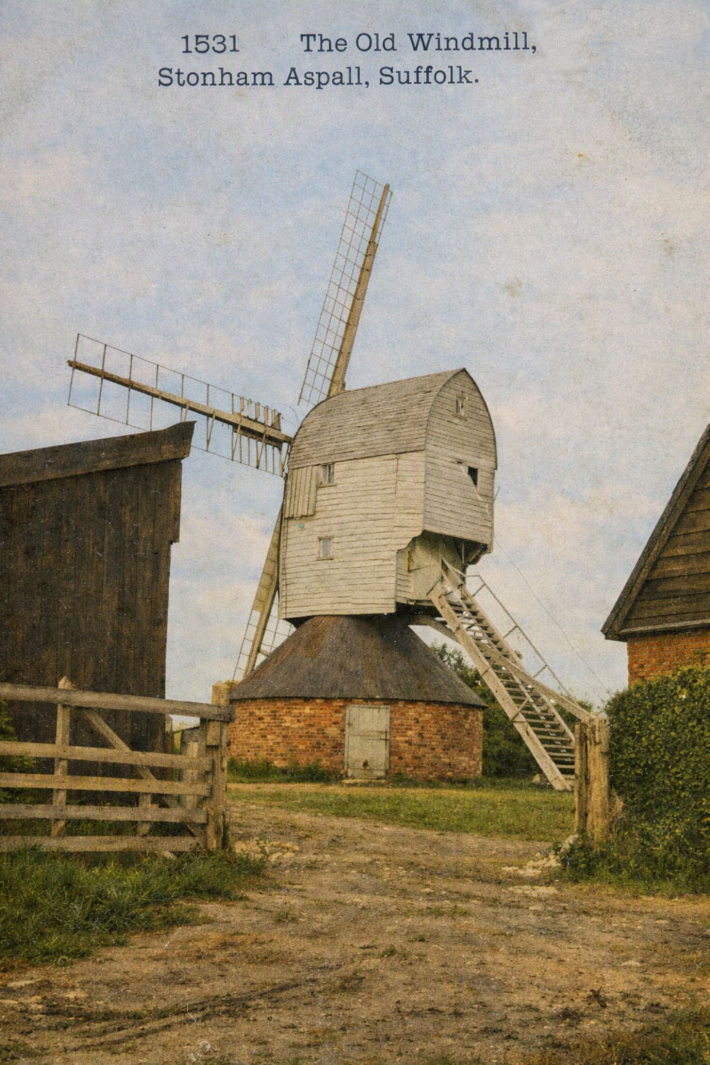 Stonham Aspal Windmll, c 1908
